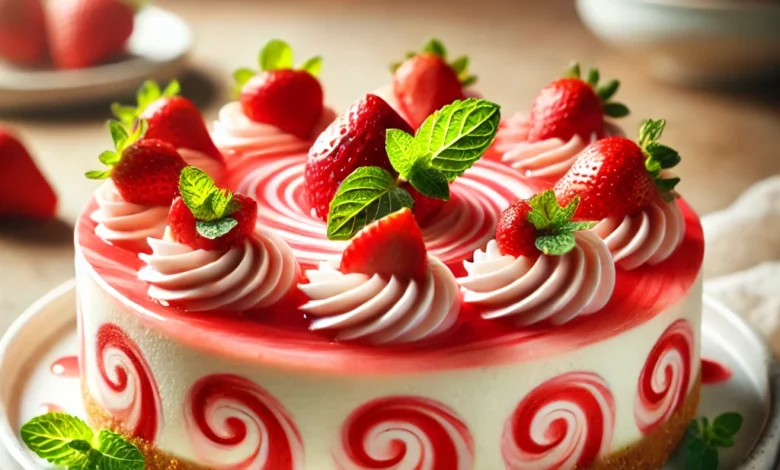 Strawberry Swirl Cheesecake